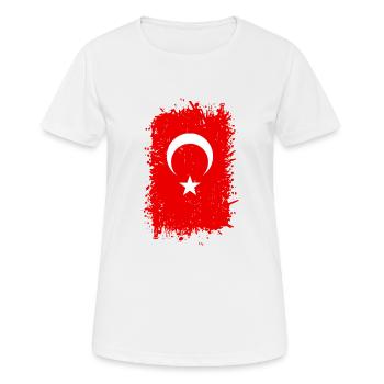 Turquie - T-shirt respirant Femme - blanc - Devant - AI Model Female 172 dark (172cm)