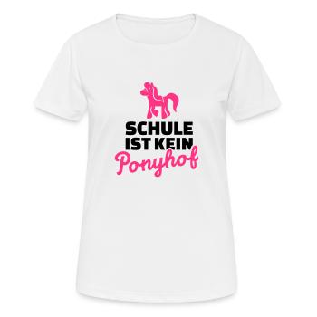 Schule - Frauen T-Shirt atmungsaktiv - Weiß - Vorne - AI Model Female 172 dark (172cm)
