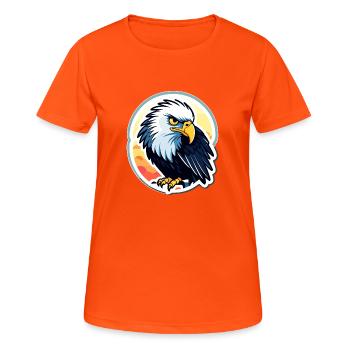 Eagle Bird Drawing - Women's Breathable T-Shirt - neon orange - Front - AI Model Female 172 dark (172cm)