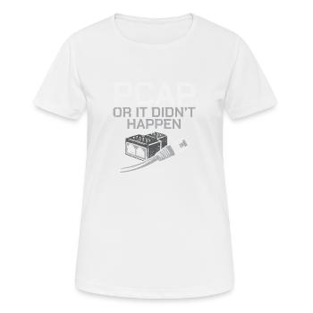 PCAP ou cela ne s'est pas produit - T-shirt respirant Femme - blanc - Devant - AI Model Female 172 dark (172cm)