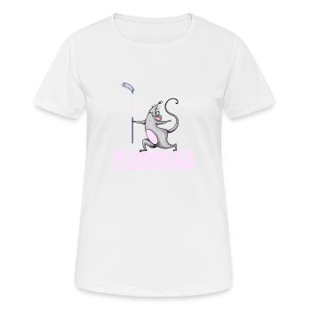 floorball floorball floorball season - Women's Breathable T-Shirt - white - Front - AI Model Female 172 dark (172cm)