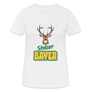 Hirsch - Fier Bavarois - T-shirt respirant Femme - blanc - Devant - AI Model Female 172 dark (172cm)