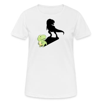 Kleine ganz groß! - Träume groß - Frauen T-Shirt atmungsaktiv - Weiß - Vorne - AI Model Female 172 dark (172cm)