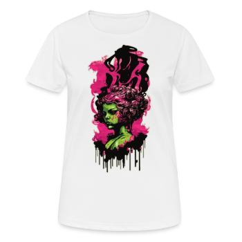 Neon Graffiti - Women's Breathable T-Shirt - white - Front - AI Model Female 172 dark (172cm)