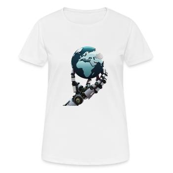 Robot assumes global role - Women's Breathable T-Shirt - white - Front - AI Model Female 172 dark (172cm)