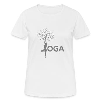 YOGA - T-shirt respirant Femme - blanc - Devant - AI Model Female 172 dark (172cm)