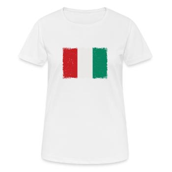 Drapeau Italie Grunge - T-shirt respirant Femme - blanc - Devant - AI Model Female 172 dark (172cm)