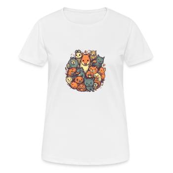 Lustige Tiere, süßes Kinder Tier Motiv - Frauen T-Shirt atmungsaktiv - Weiß - Vorne - AI Model Female 172 dark (172cm)