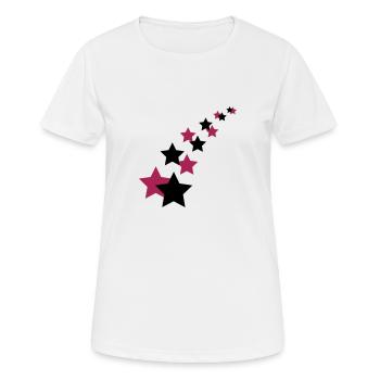 Star, stars - Women's Breathable T-Shirt - white - Front - AI Model Female 172 dark (172cm)