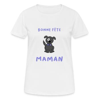 BONNE FÊTE. FÊTE DES MÈRES. FÊTE DES PÈRES. FÊTE - T-shirt respirant Femme - blanc - Devant - AI Model Female 172 dark (172cm)