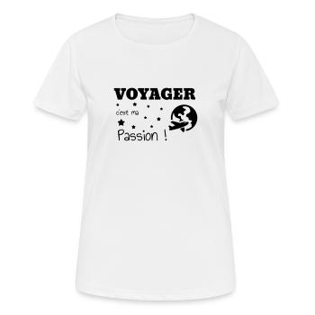 Reisen / Reisende / Urlaub / Tourismus - Frauen T-Shirt atmungsaktiv - Weiß - Vorne - AI Model Female 172 dark (172cm)
