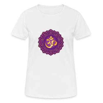 OM - T-shirt respirant Femme - blanc - Devant - AI Model Female 172 dark (172cm)