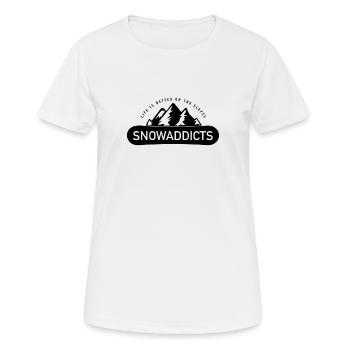 Life Is Better On The Slopes! - Frauen T-Shirt atmungsaktiv - Weiß - Vorne - AI Model Female 172 dark (172cm)