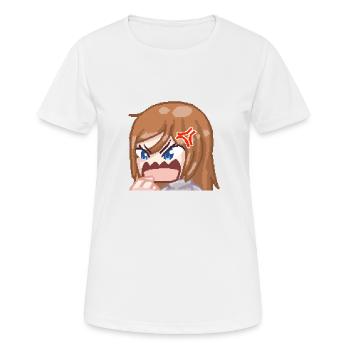 Pillowg1rl Emote Rage - Frauen T-Shirt atmungsaktiv - Weiß - Vorne - AI Model Female 172 dark (172cm)