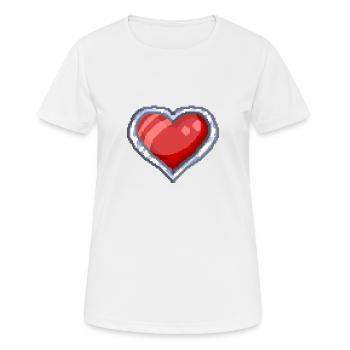Pillowg1rl Emote Herz - Frauen T-Shirt atmungsaktiv - Weiß - Vorne - AI Model Female 172 dark (172cm)