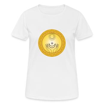 soleil inca - T-shirt respirant Femme - blanc - Devant - AI Model Female 172 dark (172cm)