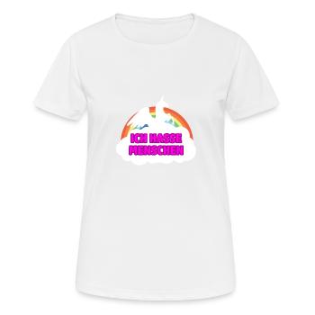 Ich hasse Menschen - Frauen T-Shirt atmungsaktiv - Weiß - Vorne - AI Model Female 172 dark (172cm)