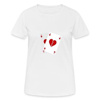 Gebrochenes Herz - Frauen T-Shirt atmungsaktiv - Weiß - Vorne - AI Model Female 172 dark (172cm)