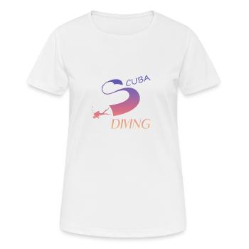 Scuba Diving - Frauen T-Shirt atmungsaktiv - Weiß - Vorne - AI Model Female 172 dark (172cm)