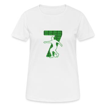 soccer sport soccer terrain de soccer - T-shirt respirant Femme - blanc - Devant - AI Model Female 172 dark (172cm)