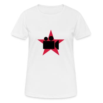 Cameraman / Camera / Video / Cadreur - T-shirt respirant Femme - blanc - Devant - AI Model Female 172 dark (172cm)