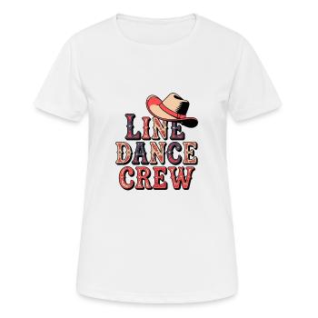 Équipe de danse en ligne Équipe de danse en ligne - T-shirt respirant Femme - blanc - Devant - AI Model Female 172 dark (172cm)