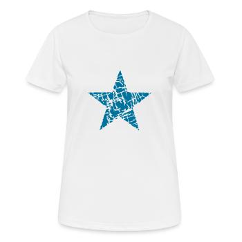 Vintage Star 1 - Frauen T-Shirt atmungsaktiv - Weiß - Vorne - AI Model Female 172 dark (172cm)