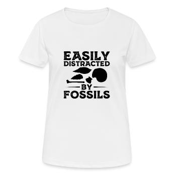 Collecting | fossils Fossil Hobby Geology Gift - Women's Breathable T-Shirt - white - Front - AI Model Female 172 dark (172cm)
