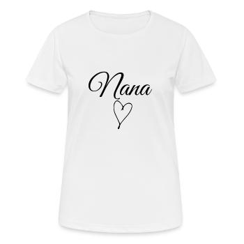 Coeur de Nana - T-shirt respirant Femme - blanc - Devant - AI Model Female 172 dark (172cm)