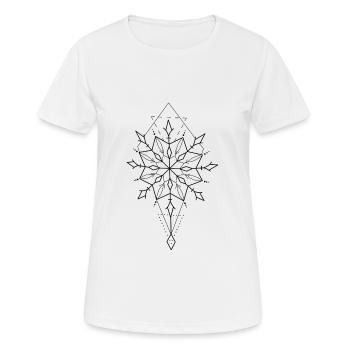 Pattern Symbol Geometry - Women's Breathable T-Shirt - white - Front - AI Model Female 172 dark (172cm)