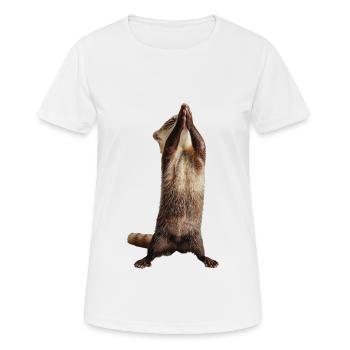 Frettchen - Frauen T-Shirt atmungsaktiv - Weiß - Vorne - AI Model Female 172 dark (172cm)