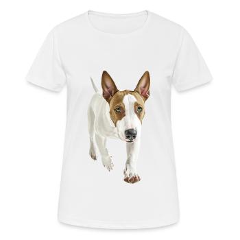 Bullterrier - Frauen T-Shirt atmungsaktiv - Weiß - Vorne - AI Model Female 172 dark (172cm)