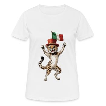 Gepard - Frauen T-Shirt atmungsaktiv - Weiß - Vorne - AI Model Female 172 dark (172cm)