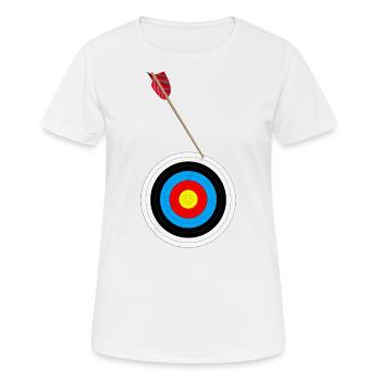Arrow on target - Women's Breathable T-Shirt - white - Front - AI Model Female 172 dark (172cm)