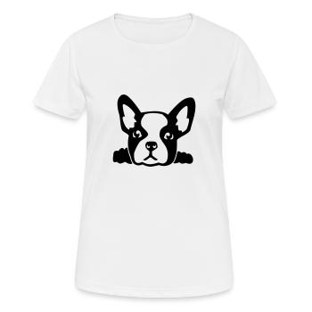 Bulldogge - Frauen T-Shirt atmungsaktiv - Weiß - Vorne - AI Model Female 172 dark (172cm)