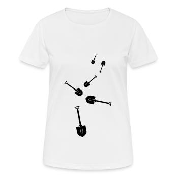 Schaufel icon Silhouette - Frauen T-Shirt atmungsaktiv - Weiß - Vorne - AI Model Female 172 dark (172cm)