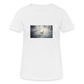 Pair of large birds - Women's Breathable T-Shirt - white - Front - AI Model Female 172 dark (172cm)