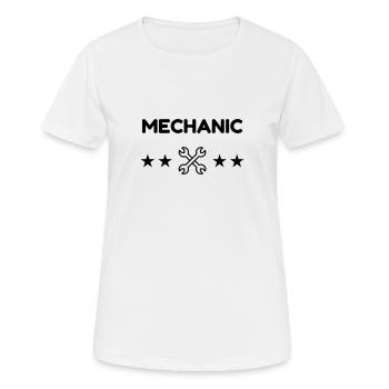 Mechanik / Mechaniker / Auto / Garage - Frauen T-Shirt atmungsaktiv - Weiß - Vorne - AI Model Female 172 dark (172cm)