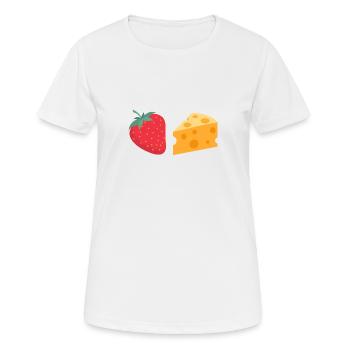 Fromage Aux Fraises Fromage Aux Fraises - T-shirt respirant Femme - blanc - Devant - AI Model Female 172 dark (172cm)