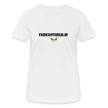 Nachteule - Frauen T-Shirt atmungsaktiv - Weiß - Vorne - AI Model Female 172 dark (172cm)