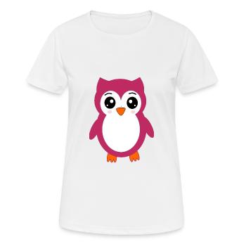 Eule, Rosa Eule - Frauen T-Shirt atmungsaktiv - Weiß - Vorne - AI Model Female 172 dark (172cm)