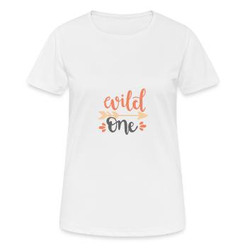 Wild one - Frauen T-Shirt atmungsaktiv - Weiß - Vorne - AI Model Female 172 dark (172cm)