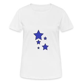 Stars blue - Women's Breathable T-Shirt - white - Front - AI Model Female 172 dark (172cm)