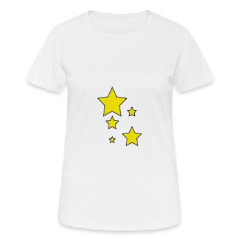 Étoile jaune - T-shirt respirant Femme - blanc - Devant - AI Model Female 172 dark (172cm)