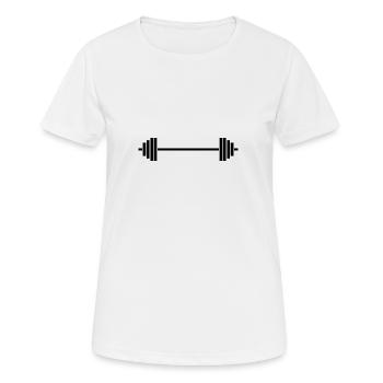 Barbell bébé - T-shirt respirant Femme - blanc - Devant - AI Model Female 172 dark (172cm)