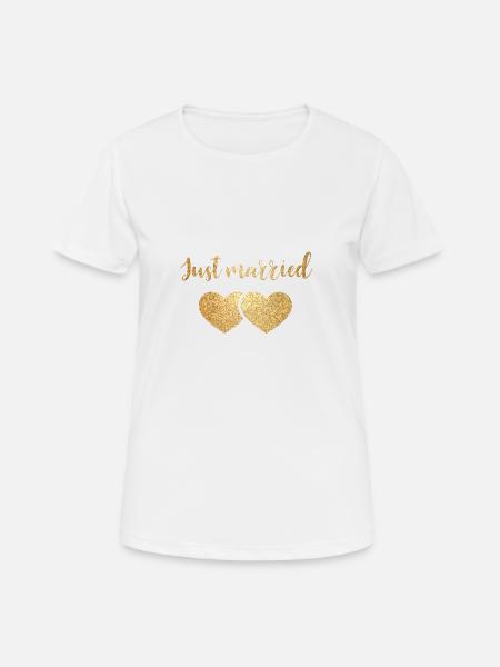 just married 2hearts - Women's Breathable T-Shirt - white