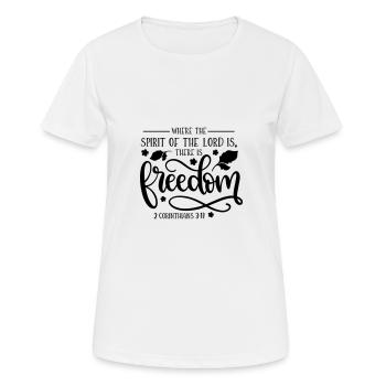2 versets bibliques corinthiens, citation biblique, chrétien - T-shirt respirant Femme - blanc - Devant - AI Model Female 172 dark (172cm)