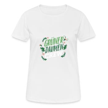 Green Thumb Crew Jardinier Jardinier Dire - T-shirt respirant Femme - blanc - Devant - AI Model Female 172 dark (172cm)