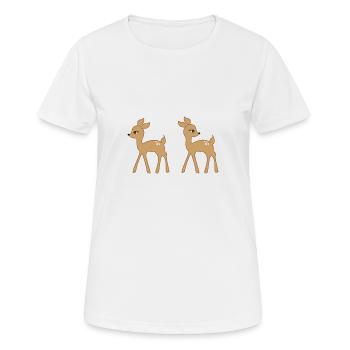 deer 1157862 1280 - T-shirt respirant Femme - blanc - Devant - AI Model Female 172 dark (172cm)