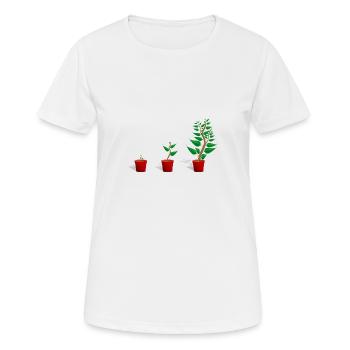 la croissance des plantes - T-shirt respirant Femme - blanc - Devant - AI Model Female 172 dark (172cm)